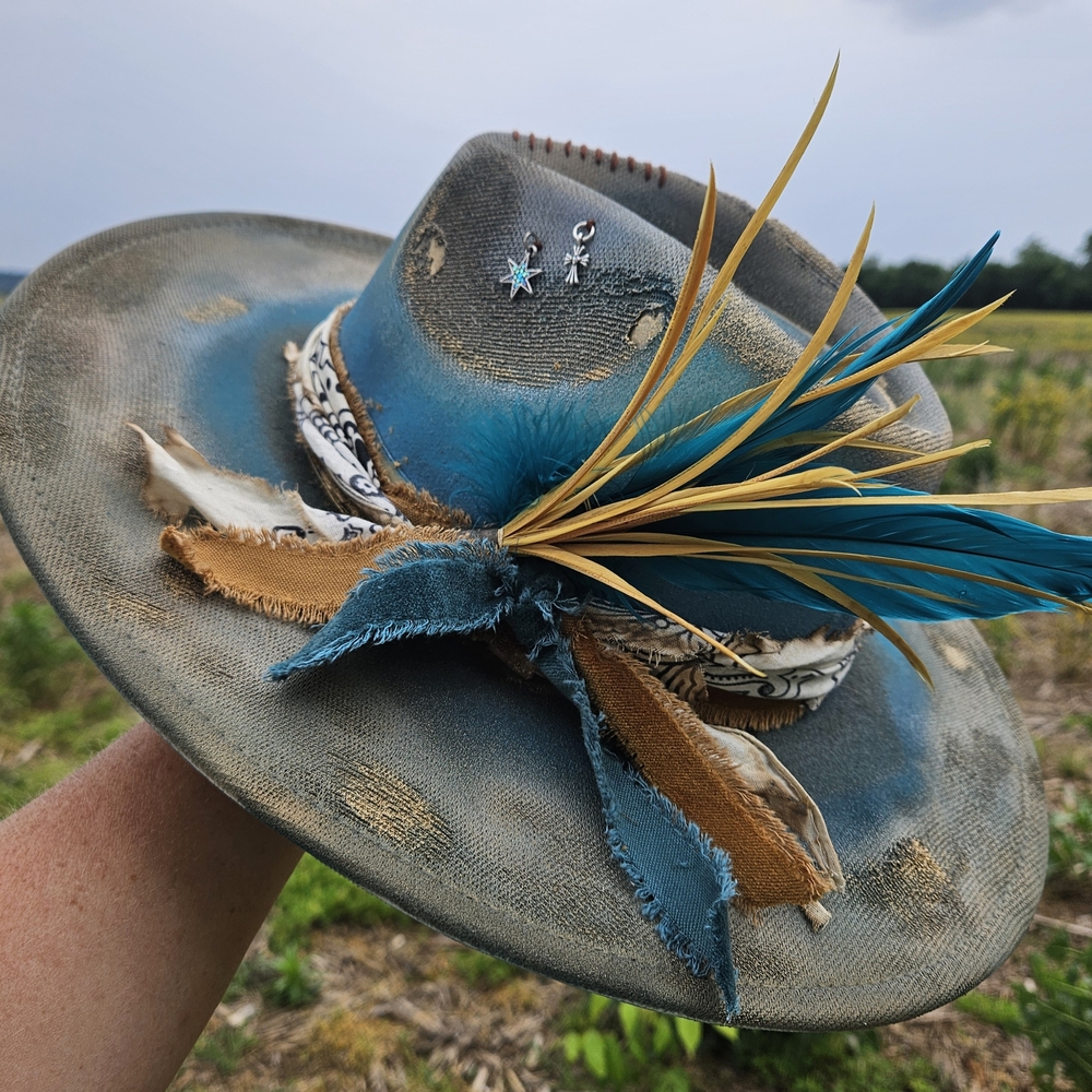 Upcycled Wide Brim Hat